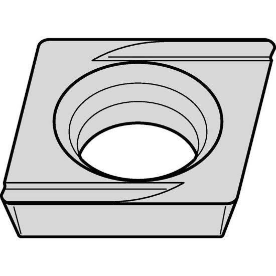 Picture of WIDIA/KENNAMETAL CDHH120605L CG6 Insert 80.0° TiC + TiCN + TiN 0.007 Corner Radius