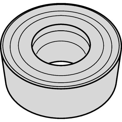 Picture of WIDIA/KENNAMETAL RCMT10T3M0 TTR Insert Round 0.197 Corner Radius