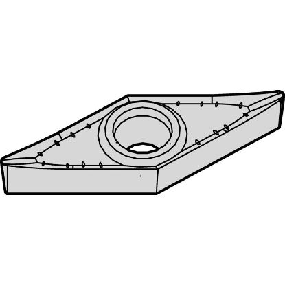 Picture of WIDIA/KENNAMETAL VCGT4358AL3 HCK10 Insert 35.0° TiAlN + Al2O3 0.118 Corner Radius
