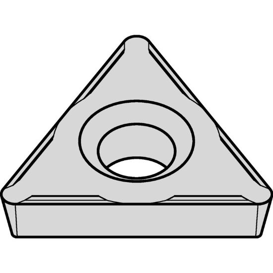 Picture of WIDIA/KENNAMETAL TPCH221 CG6 Insert Triangle TiC + TiCN + TiN 0.015 Corner Radius