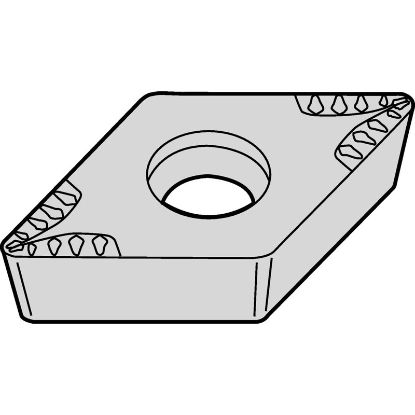 Picture of WIDIA/KENNAMETAL DCMT2152MU WM25CT Insert 55.0° TTiN + TiCN + Al2O3 + TiOCN 0.031 Corner Radius