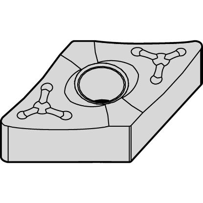 Picture of WIDIA/KENNAMETAL DNMM443 WP15CT Insert 55.0° TiN + TiCN + Al2O3 + ZrCN 0.047 Corner Radius