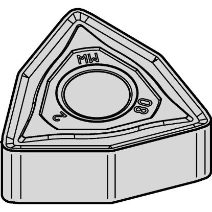 Picture of WIDIA/KENNAMETAL WNMG433MW WK05CT Insert Trigon TiN + TiCN + Al2O3 0.047 Corner Radius