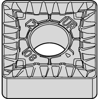Picture of WIDIA/KENNAMETAL SNMG433UR WP35CT Insert Square TiN + TiCN + Al2O3 + TiOCN 0.047 Corner Radius