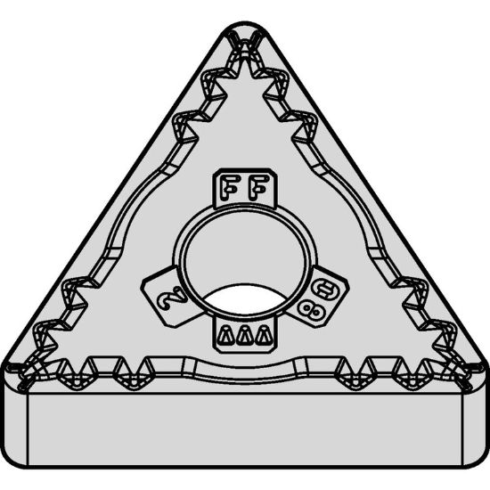Picture of WIDIA/KENNAMETAL TNMG332FF WP15CT Insert Triangle TiN + TiCN + Al2O3 + ZrCN 0.031 Corner Radius
