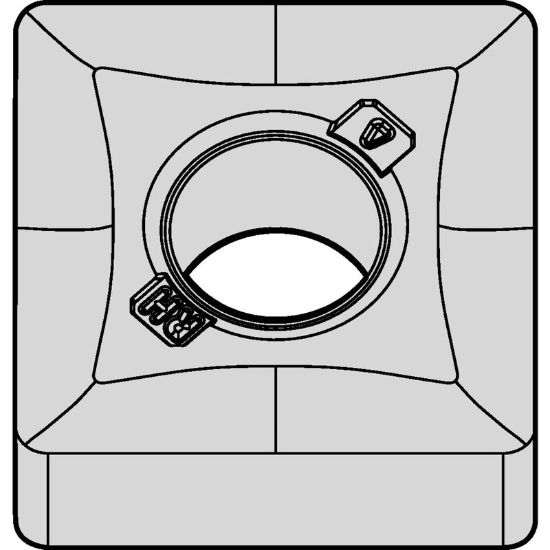 Picture of WIDIA/KENNAMETAL SNMG542RH WK20CT Insert Square TiN + TiCN + Al2O3 0.031 Corner Radius