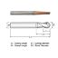 Picture of WIDIN DA734004 DIA 1/8 SH 0.2500 LOC 0.1250 OAL 3.00 End Mill Standard Flute Standard Helix Carbide AlTiN Single End Ball Nose Z-STAR