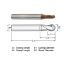 Picture of WIDIN DA703016 DIA 1/2 SH 0.50 LOC 0.50 OAL 3.00 End Mill Standard Flute Standard Helix Carbide AlTiN Single End Ball Nose Z-STAR