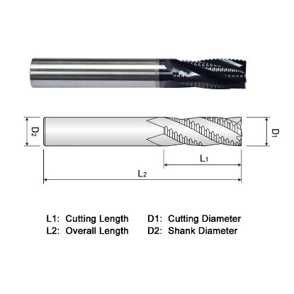 Picture of WIDIN FA503016 DIA 1/4 SH 0.2500 LOC 0.7500 OAL 2.50 End Mill Carbide AlTiN Single End Square Sharp Z-CLASSIC