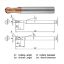 Picture of WIDIN DB702030S DIA 3MM SH 0.2362 LOC 0.1575 OAL 1.9685 End Mill Standard Flute Standard Helix Carbide AlTiN Single End Ball Nose Z-STAR