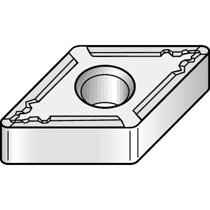 Picture of WIDIA/KENNAMETAL DNMG44122 TN6010 Insert 55.0° TiAlN 0.016 Corner Radius