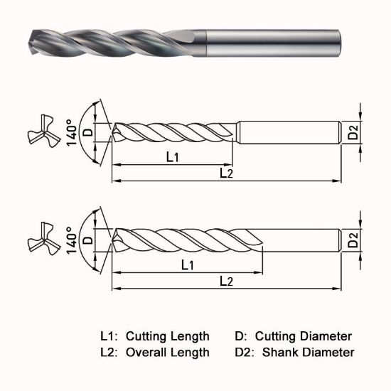 Picture of WIDIN APF505160 16.00MM DIA 140° Point 3 Flute 5X Drill
