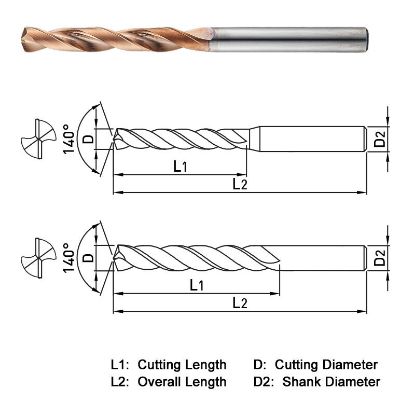 Picture of WIDIN PF505197 19.70MM DIA 140° Point 2 Flute 5XD Drill