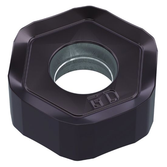 Picture of WIDIA/KENNAMETAL HNPJ0704ANSNGD WP25Powder Metal Milling Insert Hexagon TiAlN 0.047 Corner Radius
