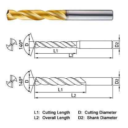 Picture of WIDIN NDPR200 20.00MM DIA 140° Point 2 Flute 5.5-7.5XD Drill
