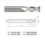 Picture of WIDIN WAR312A032020 DIA 1/2 SH 0.50 LOC 1.2500 OAL 3.00 End Mill Standard Flute High Helix Carbide Uncoated Single End Corner Radius 0.0200 0.51MM ALU-WAVE