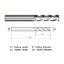 Picture of WIDIN WAR513A048090 DIA 3/4 SH 0.7500 LOC 1.6250 OAL 4.00 End Mill Standard Flute High Helix Carbide DLC Single End Corner Radius 0.0900 2.29MM ALU-WAVE