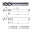 Picture of WIDIN SM504060 DIA 6MM SH 0.2362 LOC 0.5118 OAL 1.9685 End Mill Standard Flute Standard Helix Carbide TiAlN Single End Square Sharp Z-SUS-MATE