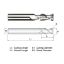 Picture of WIDIN WAR502A064030 DIA 1 SH 1.00 LOC 1.50 OAL 4.00 End Mill Standard Flute High Helix Carbide DLC Single End Corner Radius 0.0300 0.76MM ALU-WAVE