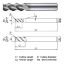 Picture of WIDIN WAR503041 DIA 4MM SH 0.2362 LOC 0.9843 OAL 2.4409 End Mill Standard Flute High Helix Carbide DLC Single End Corner Radius 0.0394 1.00MM ALU-WAVE
