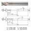 Picture of WIDIN WE51402008 DIA 2MM SH 0.1575 LOC 0.1181 OAL 1.9685 End Mill Standard Flute Standard Helix Carbide AlTiN Single End Square Sharp WINNER