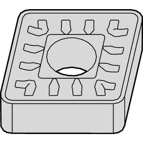 Picture of WIDIA/KENNAMETAL CNMM644SR WP15CT Insert 80.0° TiN + TiCN + Al2O3 + ZrCN 0.063 Corner Radius
