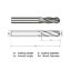 Picture of WIDIN WGB504A005-3 DIA 5/64 SH 0.1250 LOC 0.2500 OAL 3.00 End Mill Standard Flute Standard Helix Carbide Diamond Single End Ball Nose Z-GRA-MATE
