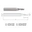 Picture of WIDIN WAE301020-10 DIA 2MM SH 0.2362 LOC 0.3937 OAL 1.9685 End Mill Standard Flute High Helix Carbide Uncoated Single End Square Sharp ALU-WAVE