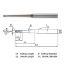 Picture of WIDIN WR542020020212 DIA 2MM SH 0.1575 LOC 0.0787 OAL 1.9685 End Mill Standard Flute Standard Helix Carbide AlTiN Single End Corner Radius 0.0079 0.20MM WINNER