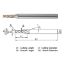 Picture of WIDIN WTR504010010208 DIA 1MM SH 0.1575 LOC 0.3150 OAL 1.9685 End Mill Taper Flute Carbide AlTiN Single End Corner Radius 0.0039 0.10MM WINNER