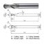 Picture of WIDIN DS502031 DIA 3MM SH 0.2362 LOC 0.3150 OAL 2.7559 End Mill Standard Flute Standard Helix Carbide TiAlN Single End Ball Nose Z-SUS-MATE