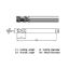 Picture of WIDIN VXE526A064N DIA 1 SH 0.50 LOC 1.1250 OAL 6.00 End Mill Standard Flute Variable Helix Carbide TiAlN Single End Square Sharp VH SERIES