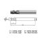 Picture of WIDIN VXR504A064060N DIA 1 SH 0.50 LOC 1.1250 OAL 4.00 End Mill Standard Flute Variable Helix Carbide TiAlN Single End Corner Radius 0.0600 1.52MM VH SERIES