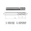 Picture of WIDIN XE505A020 DIA 5/16 SH 0.3125 LOC 0.4375 OAL 2.00 End Mill Standard Flute Variable Helix Carbide TiAlN Single End Square Sharp X-STAR