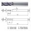 Picture of WIDIN ZE504020 DIA 2MM SH 0.2362 LOC 0.2362 OAL 1.6535 End Mill Standard Flute Standard Helix Carbide AlTiN Single End Square Sharp Z-CLASSIC