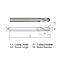 Picture of WIDIN ZB302007 DIA 7/64 SH 0.1250 LOC 0.3750 OAL 1.50 End Mill Standard Flute Standard Helix Carbide AlTiN Single End Ball Nose General Purpose