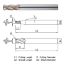 Picture of WIDIN WXR50414020 DIA 14MM SH 0.6299 LOC 1.3780 OAL 5.9055 End Mill Standard Flute Variable Helix Carbide AlTiN Single End Corner Radius 0.0787 2.00MM WINNER