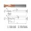 Picture of WIDIN ZR7020600320 DIA 6MM SH 0.2362 LOC 0.3543 OAL 2.3622 End Mill Standard Flute Standard Helix Carbide AlTiN Single End Corner Radius 0.0118 0.30MM Z-STAR