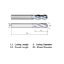 Picture of WIDIN ZB304064 DIA 1 SH 1.00 LOC 1.50 OAL 4.00 End Mill Standard Flute Standard Helix Carbide AlTiN Single End Ball Nose General Purpose