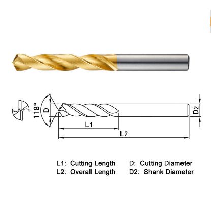 Picture of WIDIN SSTD039 3.90MM DIA 118° Point 2 Flute 3XD Drill