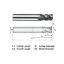 Picture of WIDIN XXR504A048030 DIA 3/4 SH 0.7500 LOC 1.00 OAL 3.00 End Mill Standard Flute Variable Helix Carbide AlTiN Single End Corner Radius 0.0300 0.76MM XX STAR