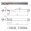 Picture of WIDIN WXR5140250110 DIA 2.50MM SH 0.1575 LOC 0.1575 OAL 1.968 End Mill Standard Flute Variable Helix Carbide AlTiN Single End Corner Radius 0.0039 0.10MM WINNER
