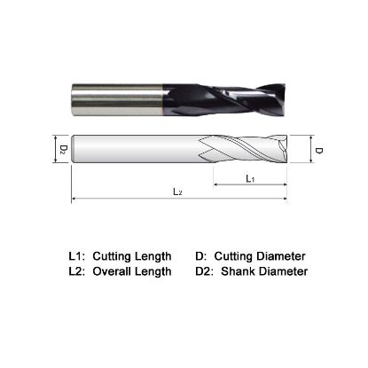 Picture of WIDIN ZA302002 DIA 1/32 SH 0.1250 LOC 0.1250 OAL 1.50 End Mill Standard Flute Standard Helix Carbide AlTiN Single End Square Sharp General Purpose