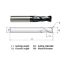 Picture of WIDIN ZR502A01230 DIA 3/16 SH 0.2500 LOC 0.3750 OAL 2.50 End Mill Standard Flute Standard Helix Carbide AlTiN Single End Corner Radius 0.0300 0.76MM Z-CLASSIC