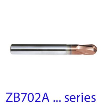 Picture of WIDIN ZB702A040312L DIA 5/8 SH 0.6250 LOC 0.7500 OAL 6.00 End Mill Standard Flute Standard Helix Carbide AlTiN Single End Ball Nose Z-STAR