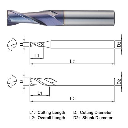 Picture of WIDIN ZE502240 DIA 24MM SH 0.9843 LOC 1.9685 OAL 4.7244 End Mill Standard Flute Standard Helix Carbide AlTiN Single End Square Sharp Z-CLASSIC