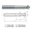 Picture of WIDIN WAB322120 DIA 12MM SH 0.4724 LOC 1.0236 OAL 5.9055 End Mill Standard Flute High Helix Carbide Uncoated Single End Ball Nose ALU-WAVE