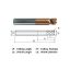 Picture of WIDIN ZS204A032090 DIA 1/2 SH 0.50 LOC 0.5625 OAL 3.00 End Mill Standard Flute Standard Helix Carbide AlTiN Single End Corner Radius 0.0900 2.29MM Z-STAR