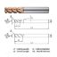 Picture of WIDIN ZR7140410 DIA 4MM SH 0.2362 LOC 0.4331 OAL 2.1654 End Mill Standard Flute High Helix Carbide AlTiN Single End Corner Radius 0.0394 1.00MM Z-STAR
