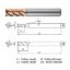 Picture of WIDIN ZE714040 DIA 4MM SH 0.2362 LOC 0.3937 OAL 1.7717 End Mill Standard Flute High Helix Carbide AlTiN Single End Square Sharp Z-STAR